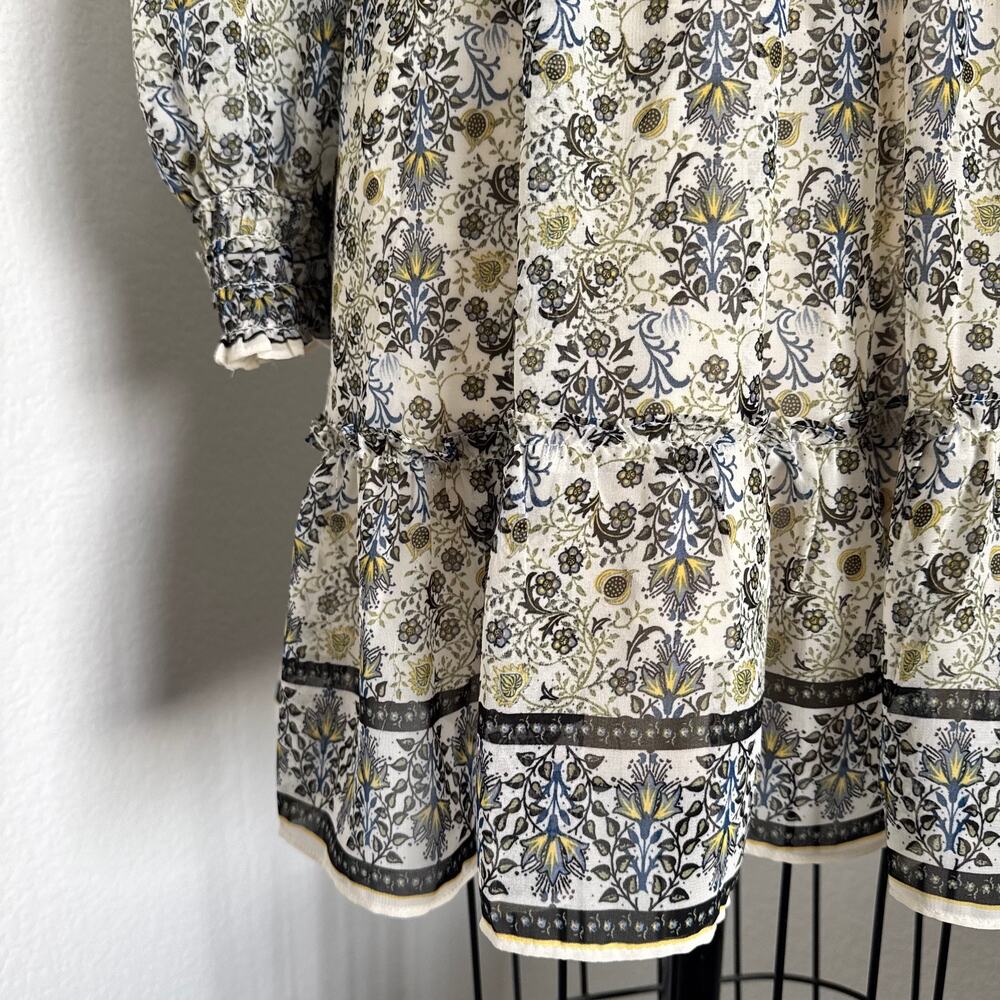 Max Studio | NWOT BOHO Style Long Sleeve Smocked Waist Fit & Flare Dress Size XS - Picture 8 of 9